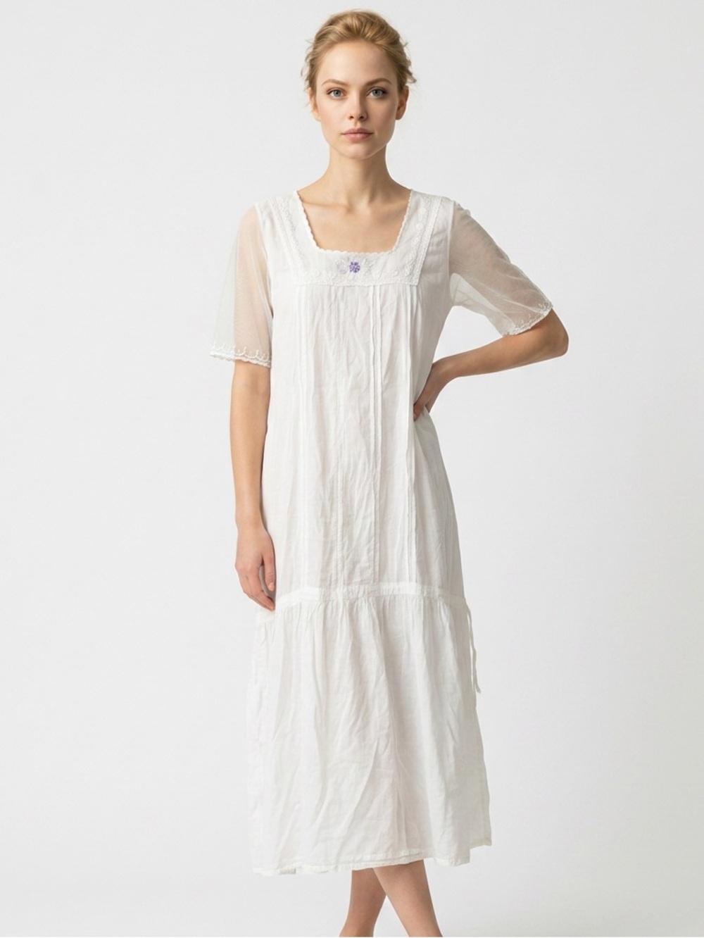 April Cornell long cotton house dress.